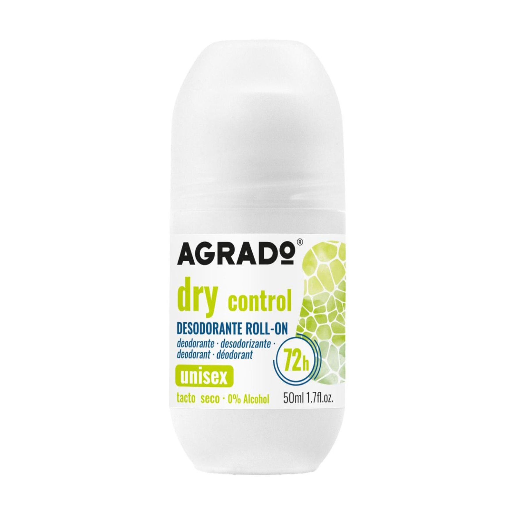 Кульковий дезодорант-антиперспірант Agrado Dry Control Deodorant Roll-On унісекс, 50 мл
