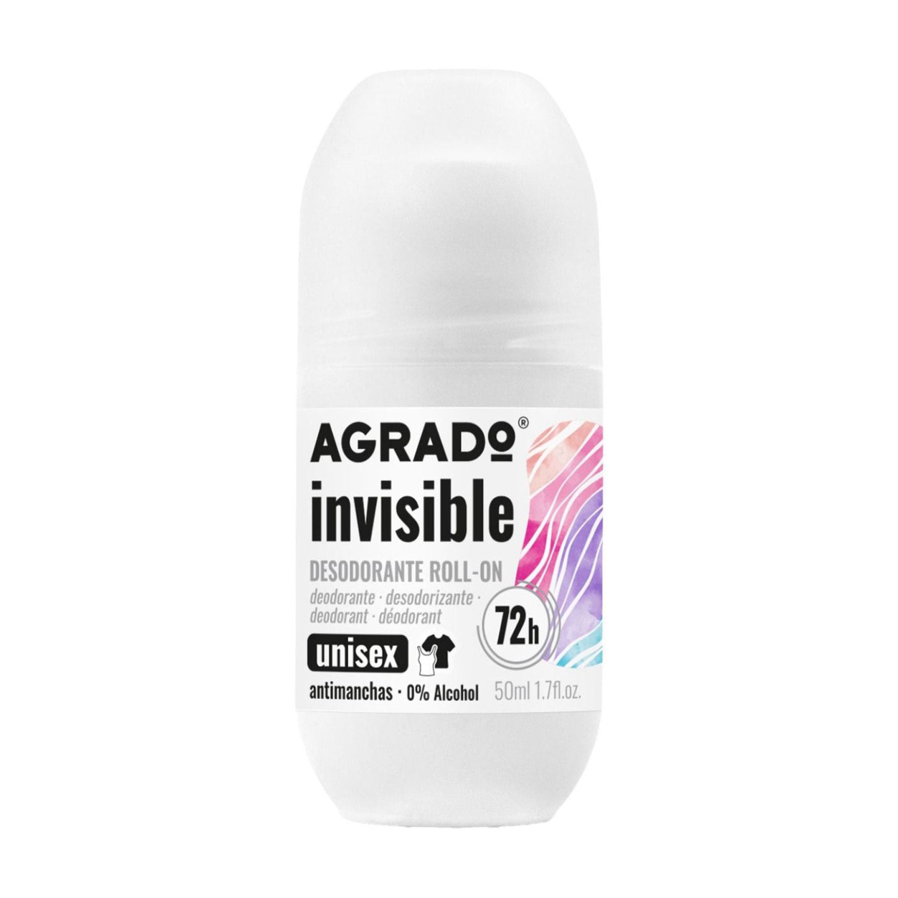 Кульковий дезодорант-антиперспірант Agrado Invisible Deodorant Roll-On, 50 мл